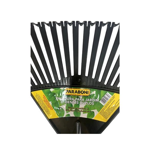 VASSOURA PARA JARDIM PLÁSTICA DENTES DUPLOS 102172 56572 